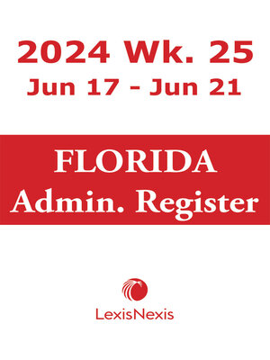cover image of LexisNexis Florida Administrative Register